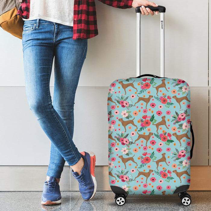 Vizsla Flower Suitcase Luggage Cover Hello Summer Gift Ideas