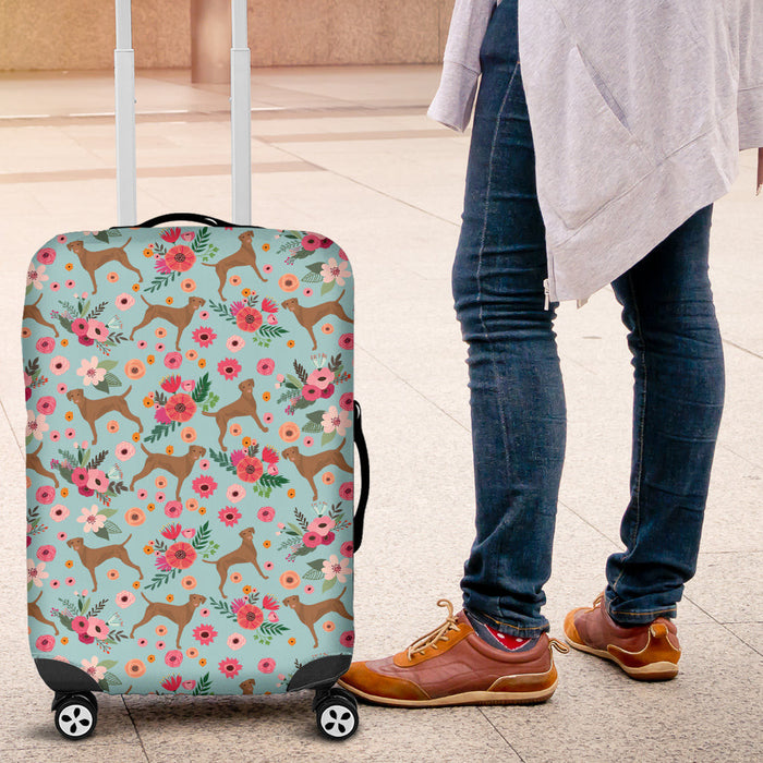 Vizsla Flower Suitcase Luggage Cover Hello Summer Gift Ideas