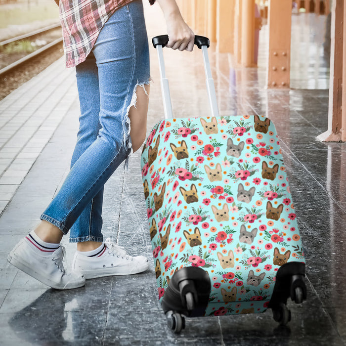 French Bulldog Flower Suitcase Luggage Cover Hello Summer Gift Ideas