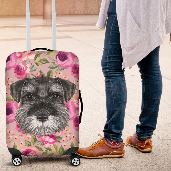 Schnauzer Puppy Suitcase Luggage Cover Hello Summer Gift Ideas