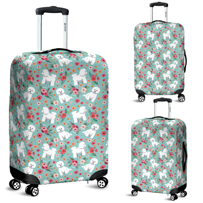 Bichon Frise Flower Suitcase Luggage Cover Hello Summer Gift Ideas