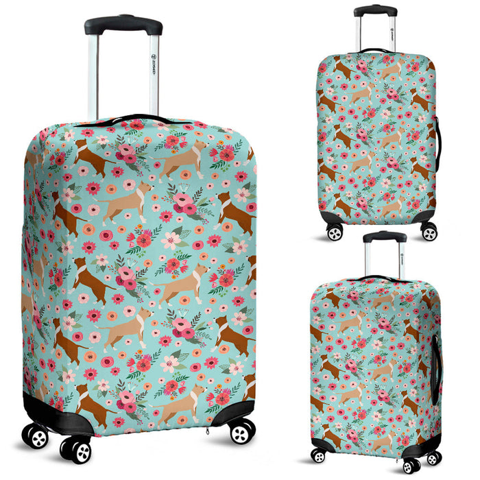 Pit Bull Flower Suitcase Luggage Cover Hello Summer Gift Ideas