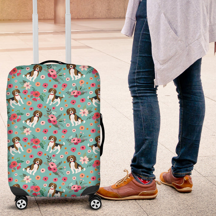 Beagle Flower Suitcase Luggage Cover Hello Summer Gift Ideas