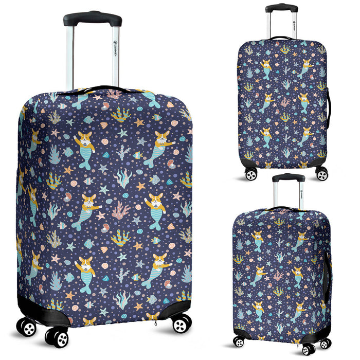 Corgi Mermaid Suitcase Luggage Cover Hello Summer Gift Ideas