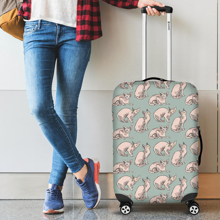 Sphynx Pattern Suitcase Luggage Cover Hello Summer Gift Ideas