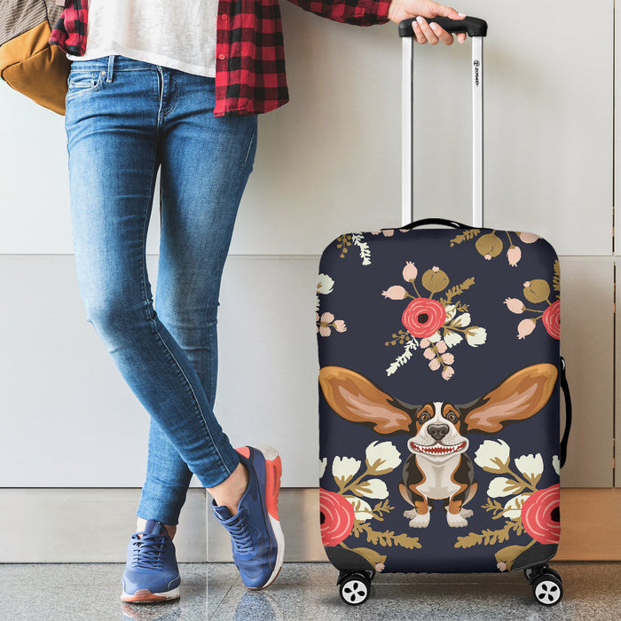Floral Hound Suitcase Luggage Cover Hello Summer Gift Ideas