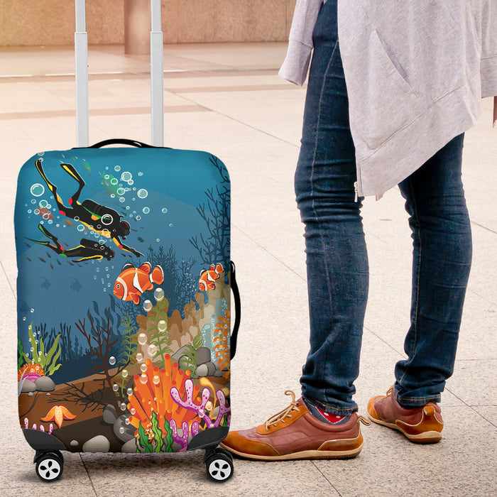 Scuba Diving Suitcase Luggage Cover Hello Summer Gift Ideas