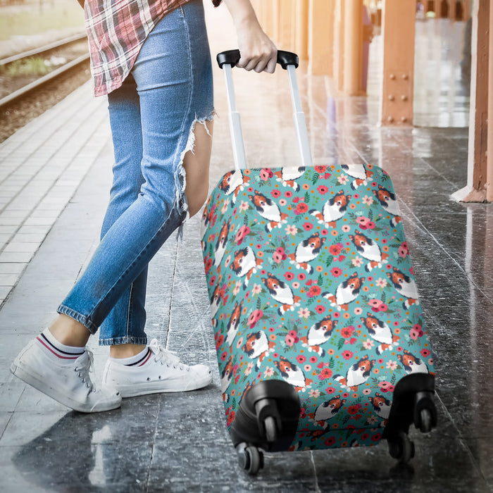 Rough Collie Flower Suitcase Luggage Cover Hello Summer Gift Ideas