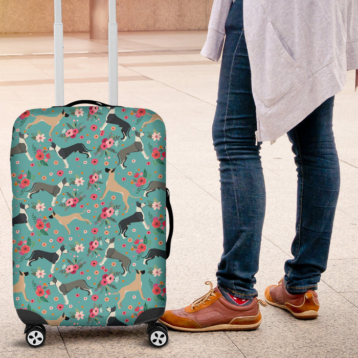 Great Dane Flower Suitcase Luggage Cover Hello Summer Gift Ideas