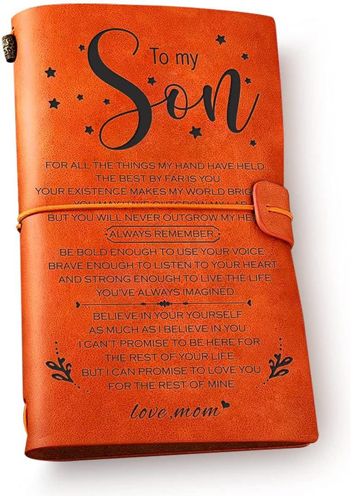 Mom To Son Believe In Yourself Leather Journal Gift For Dad Gift For Father Father's Day Gift Ideas
