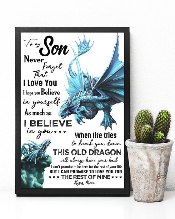 From Mom To My Son Believe In You Poster Gift For Son Family Gift Ideas