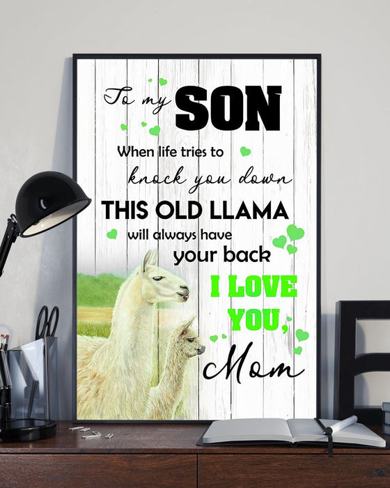 From Mom To My Son When Life Tries To Knock You Down Poster Gift For Son Family Gift Ideas