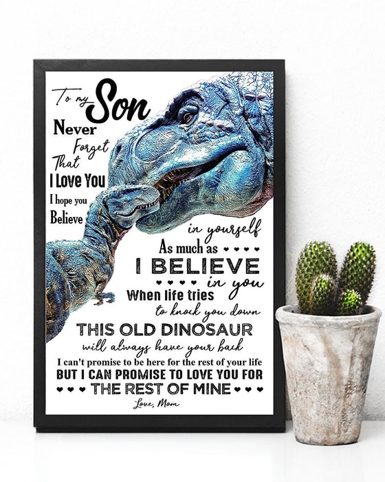 From Mom To My Son Never Forget That I Love You Poster Gift For Son Family Gift Ideas