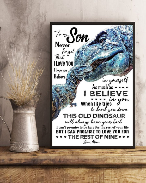 From Mom To My Son Never Forget That I Love You Poster Gift For Son Family Gift Ideas