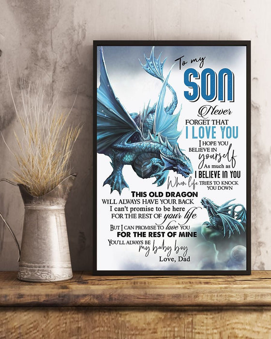 To My Son I Hope You Believe In Yourself Poster Gift For Son Family Gift Ideas