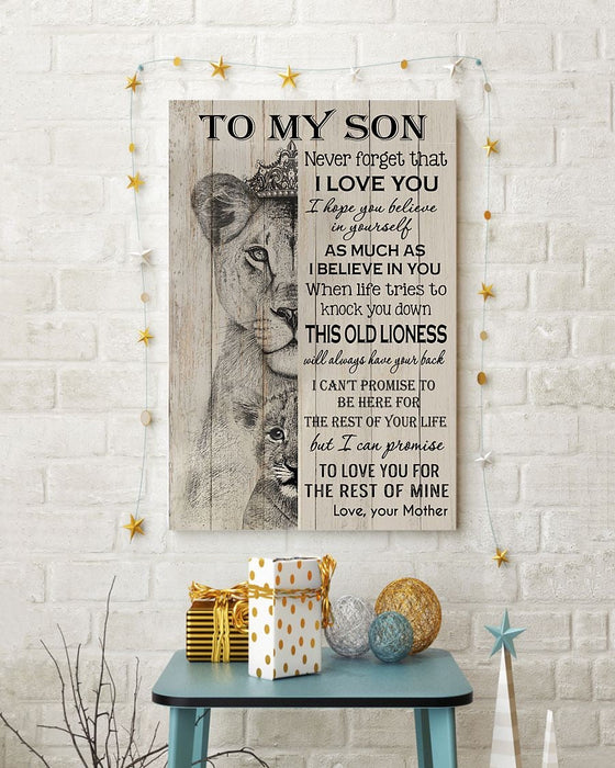 Love You For The Rest Of Mine From Mom To My Son Poster Gift For Son Family Gift Ideas