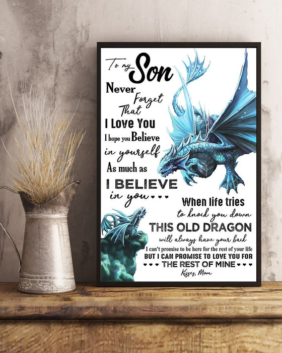 From Mom To My Son Believe In You Poster Gift For Son Family Gift Ideas
