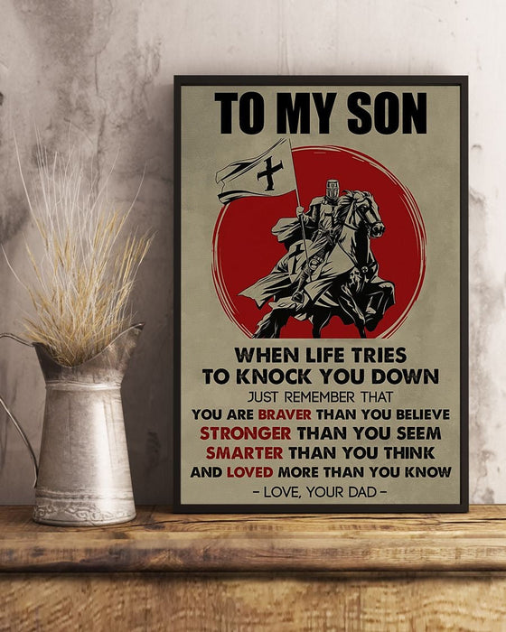 From Dad To My Son Loved Than You Know Poster Gift For Son Family Gift Ideas