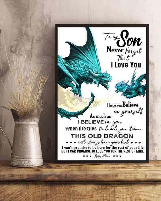 From Mom To My Son Believe In Yourself Poster Gift For Son Family Gift Ideas