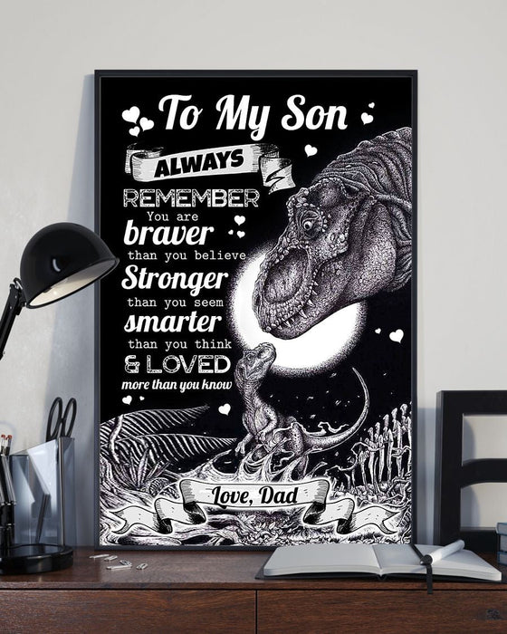 From Dad To My Son Loved More Than You Know Poster Gift For Son Family Gift Ideas