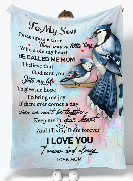 From Mom To My Son Bird He Called Me Mom Fleece Blanket Gift For Son Family Gift Ideas