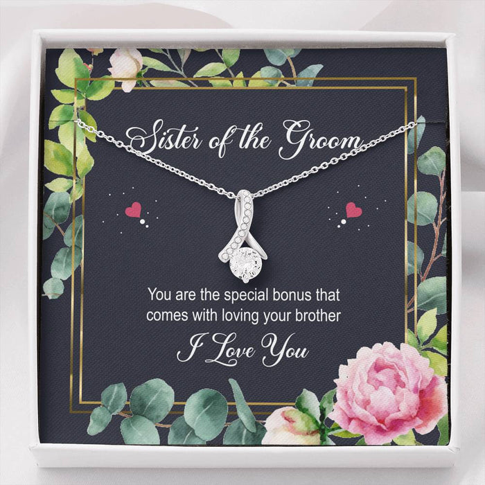 To My Sister You Are The Special Bonus Alluring Beauty Necklace Gift For Sister Family Gift Ideas