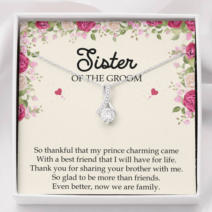 To My Sister Glad To Be More Than Friends Alluring Beauty Necklace Gift For Sister Family Gift Ideas