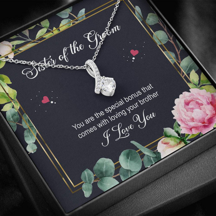 To My Sister You Are The Special Bonus Alluring Beauty Necklace Gift For Sister Family Gift Ideas