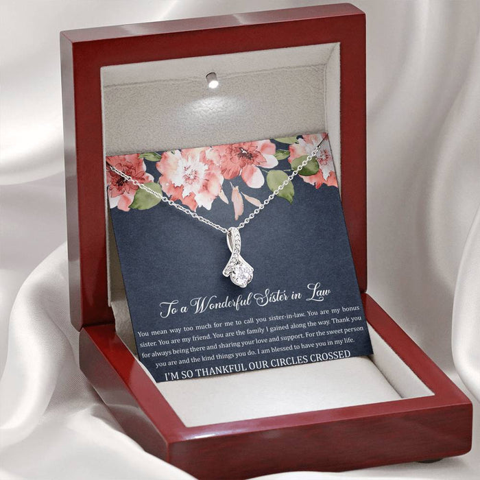 To My Sister In Law You Mean Way Too Much For Me Alluring Beauty Necklace Gift For Sister Family Gift Ideas