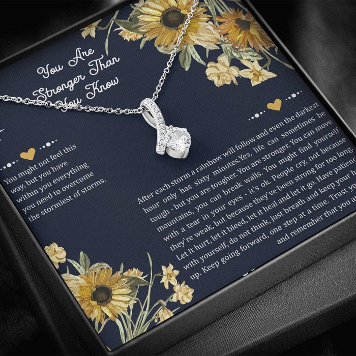 You Are Stronger Than You Know Alluring Beauty Necklace Gift For Sister Family Gift Ideas