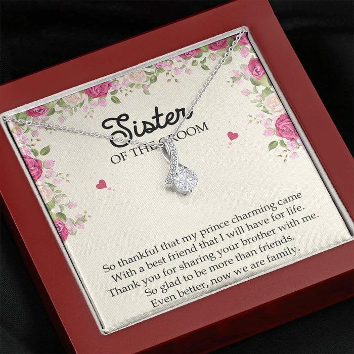 To My Sister Glad To Be More Than Friends Alluring Beauty Necklace Gift For Sister Family Gift Ideas
