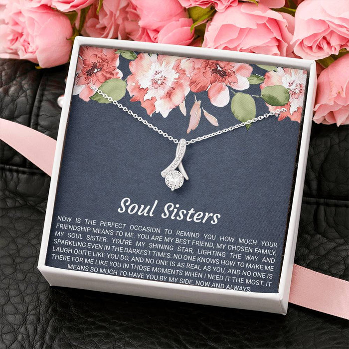 To My Soul Sister The Perfect Occasion Alluring Beauty Necklace Gift For Sister Family Gift Ideas