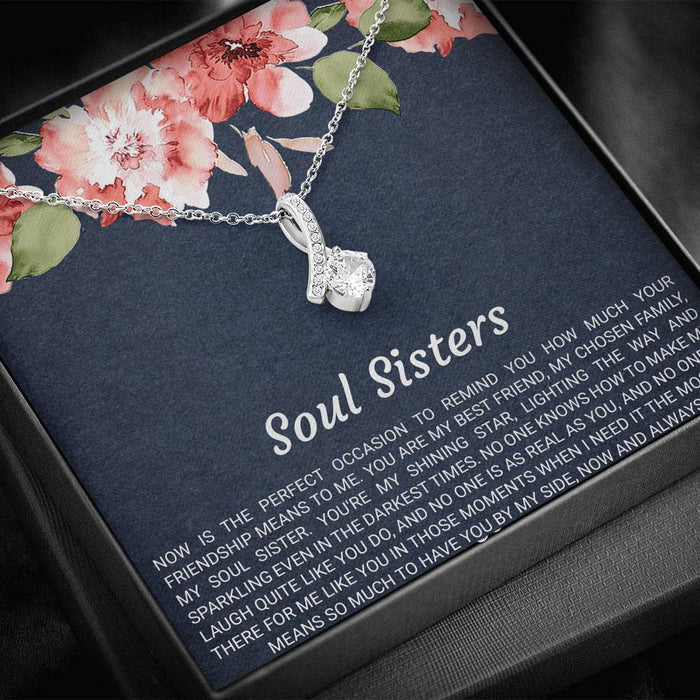 To My Soul Sister The Perfect Occasion Alluring Beauty Necklace Gift For Sister Family Gift Ideas