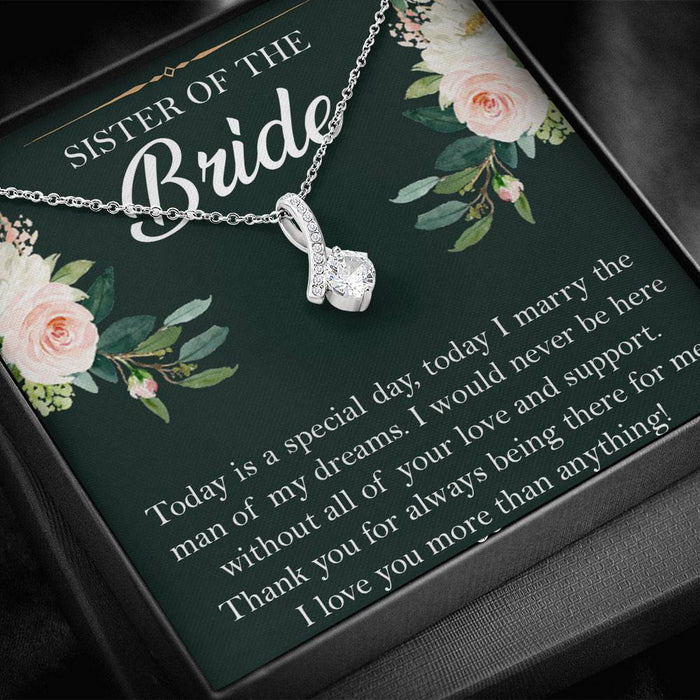 To My Sister Always Being There For Me Alluring Beauty Necklace Gift For Sister Family Gift Ideas