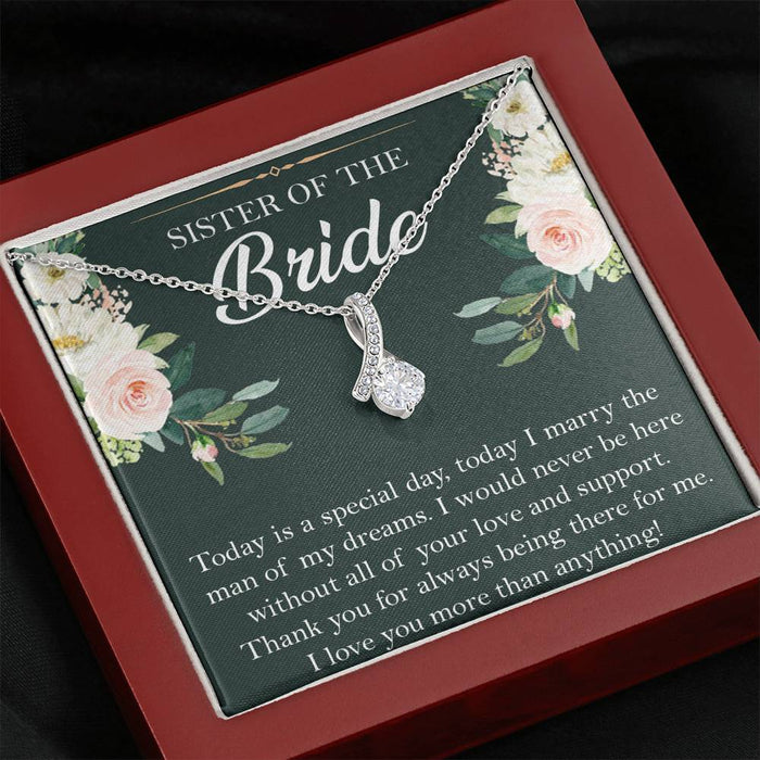To My Sister Always Being There For Me Alluring Beauty Necklace Gift For Sister Family Gift Ideas