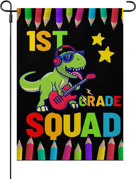 The First Grade Squad Dinosaur Flag Gift For Student Back To School Gift Ideas