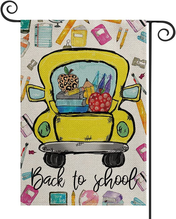 Back To School Bus And Apple Flag Gift For Student Back To School Gift Ideas