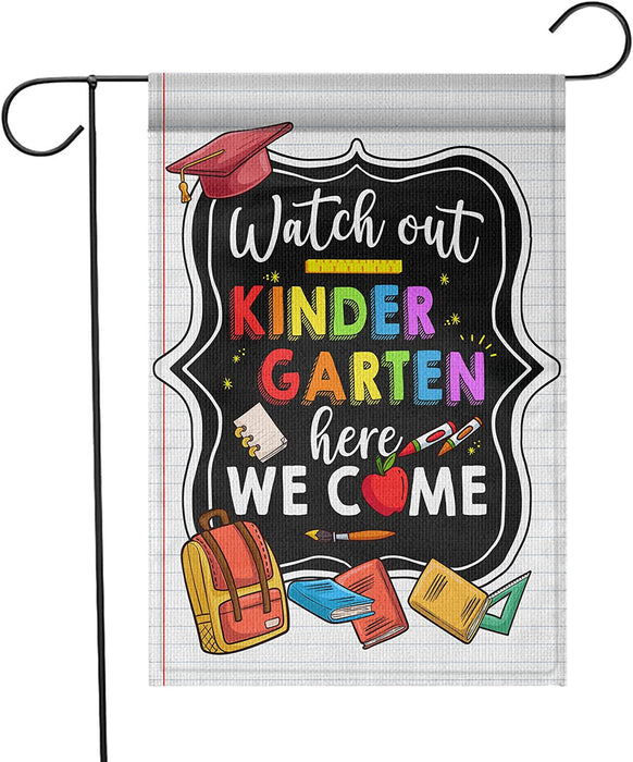 Kinder Garten Here We Come Flag Gift For Student Back To School Gift Ideas