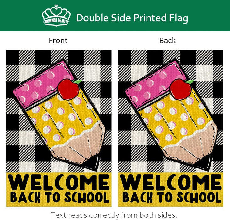 Welcome Back To School Pemcil And Apple Flag Gift For Student Back To School Gift Ideas