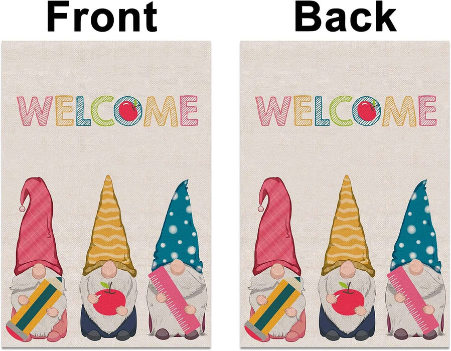 Gnome Apple Welcome Back To School Flag Gift For Student Back To School Gift Ideas