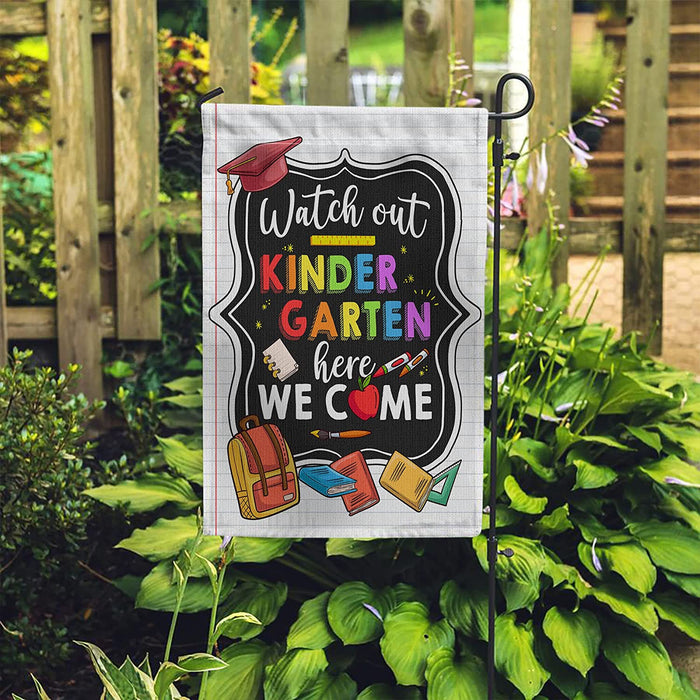 Kinder Garten Here We Come Flag Gift For Student Back To School Gift Ideas
