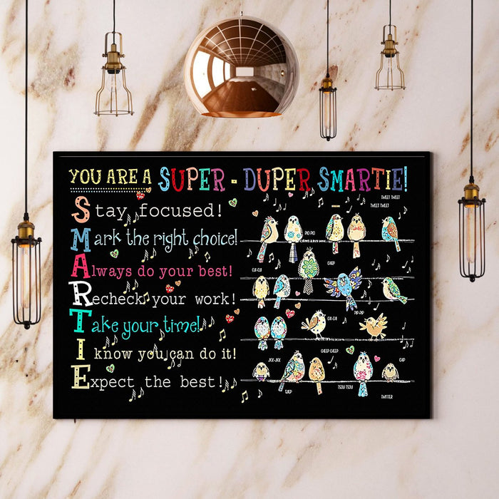 Teacher You Are A Super Duper Canvas Gift For Teacher Back To School Gift Ideas