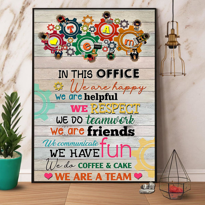 Teacher In This Office We Are Happy Canvas Gift For Teacher Back To School Gift Ideas