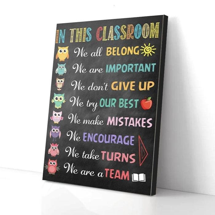 We Take Turns We Are A Team Canvas Gift For Teacher Back To School Gift Ideas