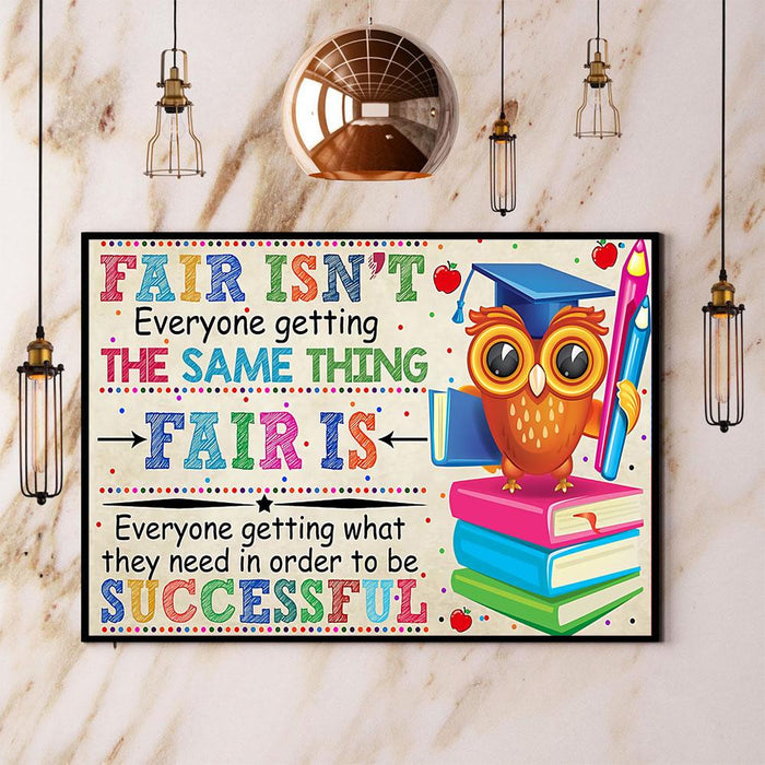 Fair Isn'T Everyone Getting The Same Thing Canvas Gift For Teacher Back To School Gift Ideas