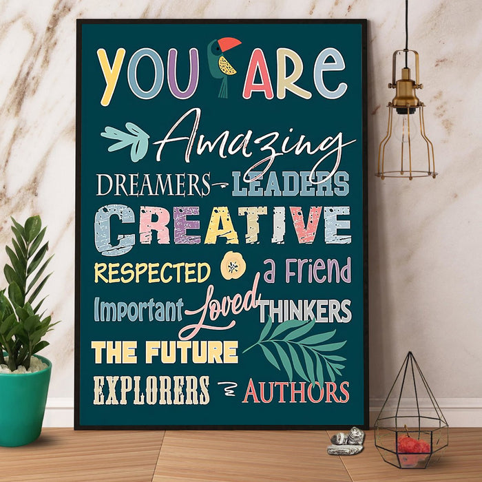 You Are Amazing Dreamer Canvas Gift For Teacher Back To School Gift Ideas