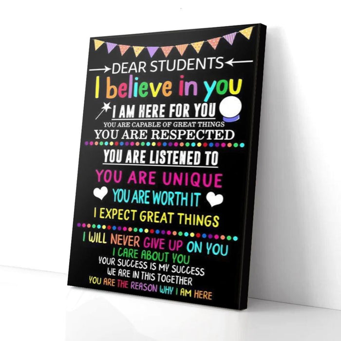 I Believe In You Canvas Gift For Teacher Back To School Gift Ideas