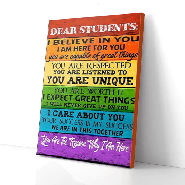 Believe In You Canvas Gift For Teacher Back To School Gift Ideas