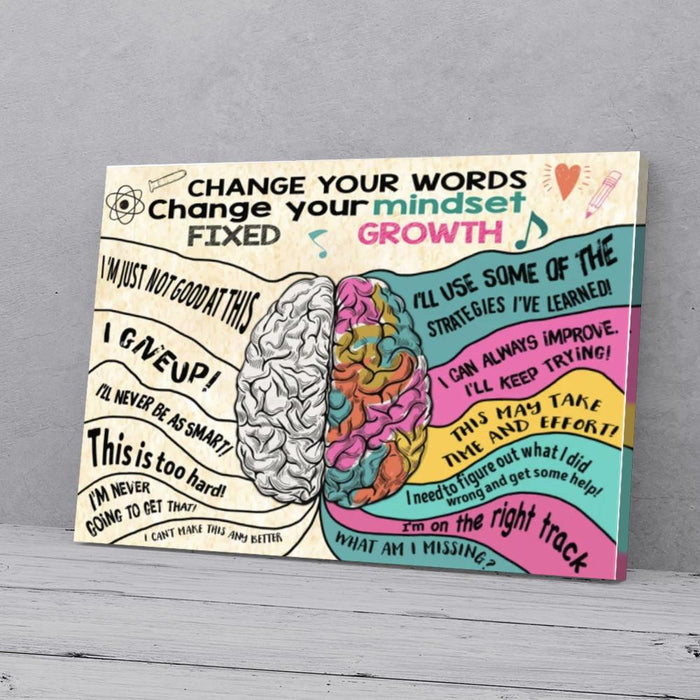 Change Your Words Canvas Gift For Teacher Back To School Gift Ideas