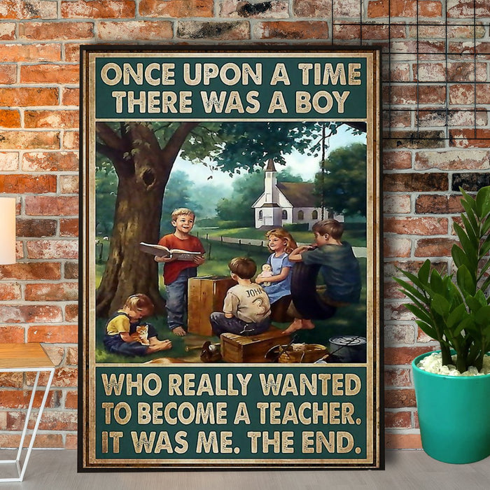 Playing Kids Once Upon A Time Canvas Gift For Teacher Back To School Gift Ideas